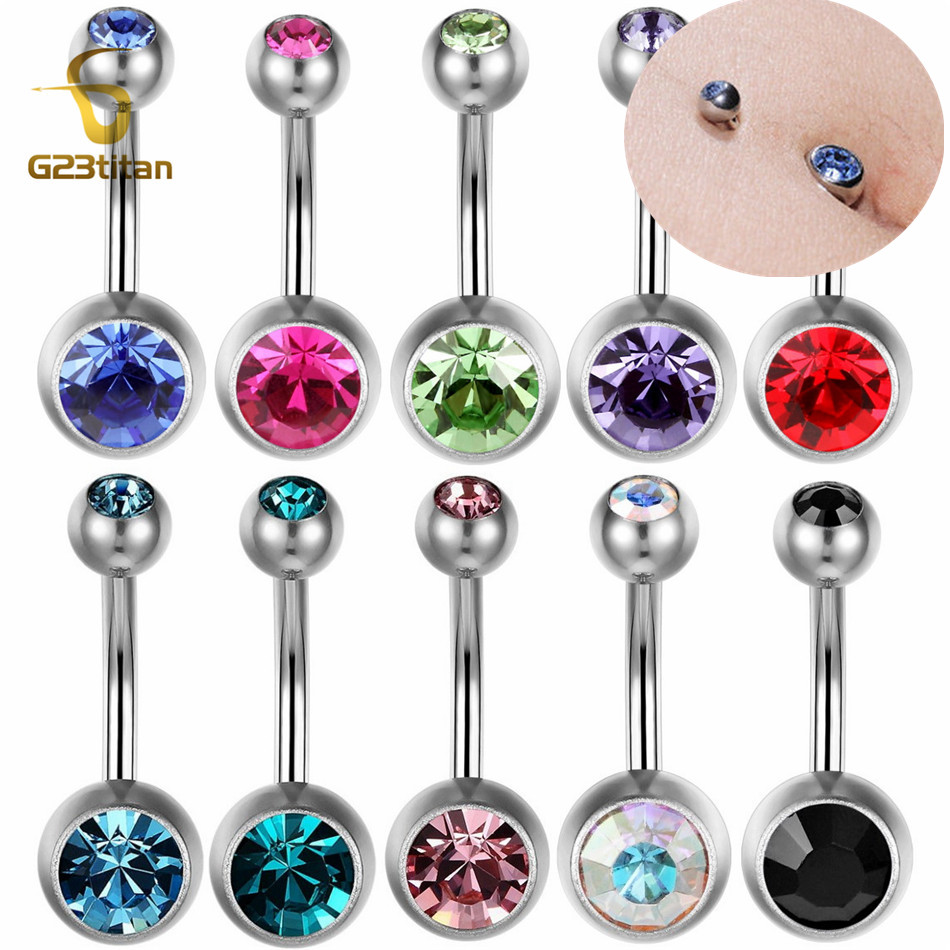 Belly Bar Titanium - G23Titian 14G 8 мм 10 мм