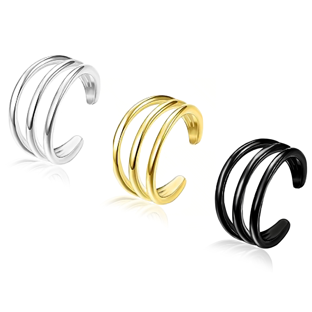Body Jewelry Hypoallergenic - Гипоаллергенные серьги-клипсы из нержавеющей стали, имитирующие