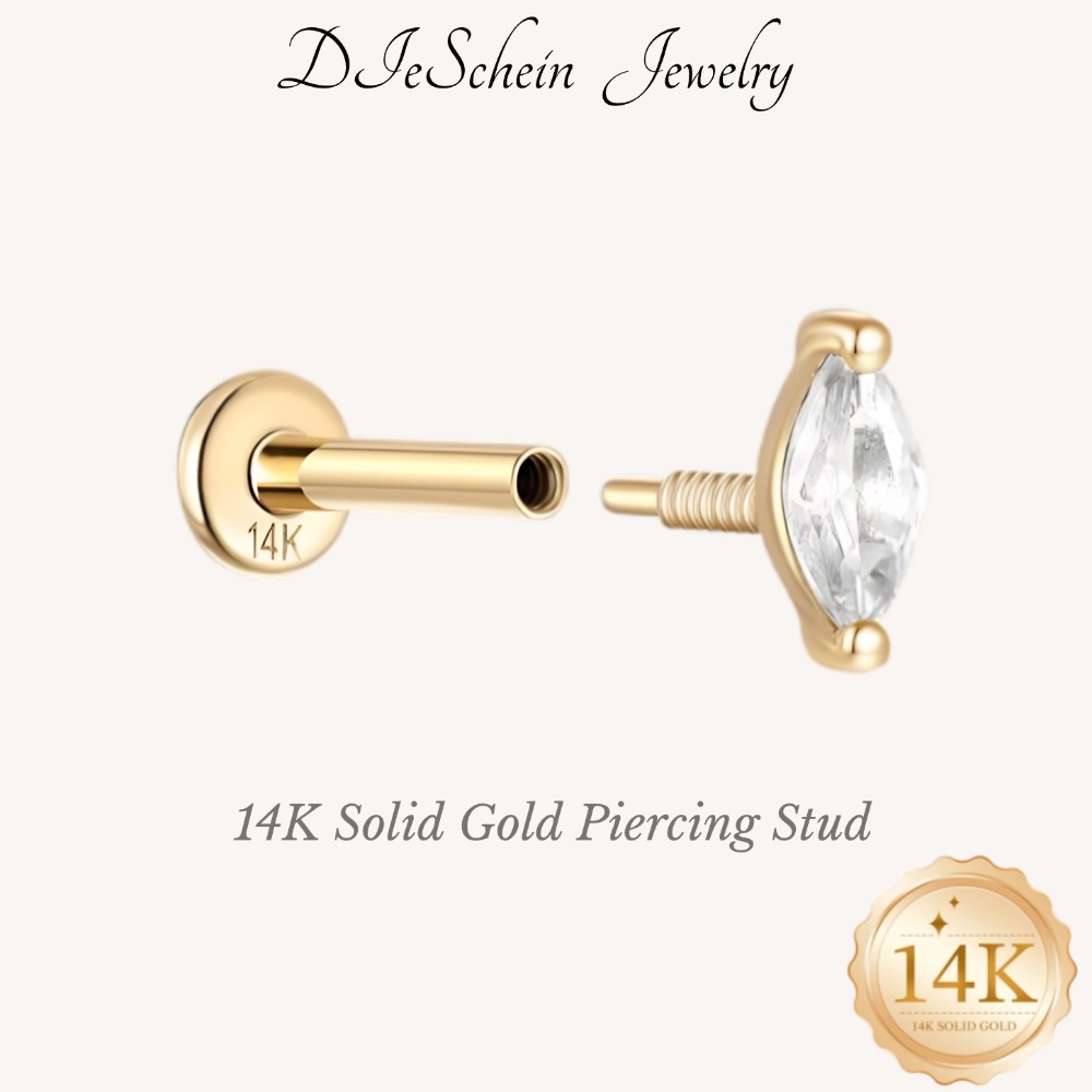 Body Jewelry Hypoallergenic - DIeSchein 14K Золотой серьга-кольцо для хрящика