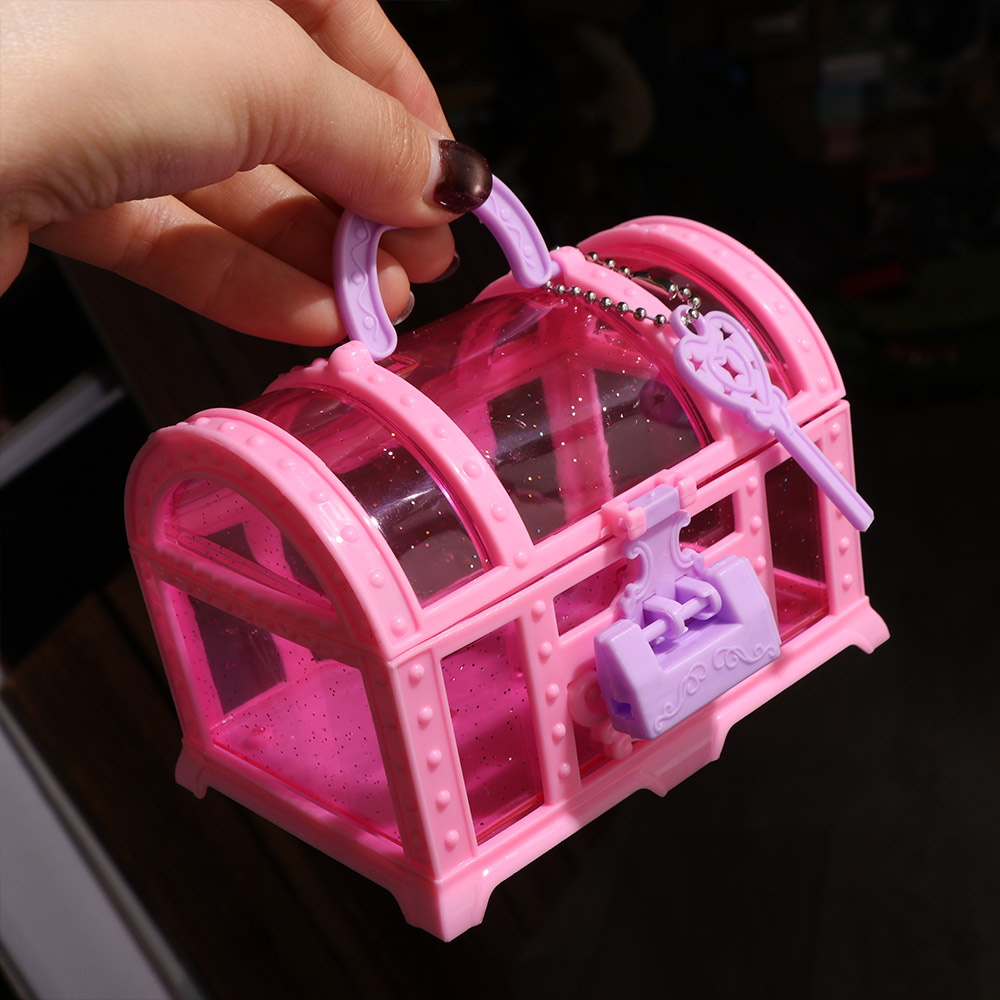 Body Jewelry Display Case - Мини-шкатулка розовая/фиолетовая для украшений, игровая, с