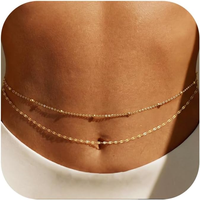 Body Jewelry For Sale - Позолоченная цепочка на талию 14K, многослойные