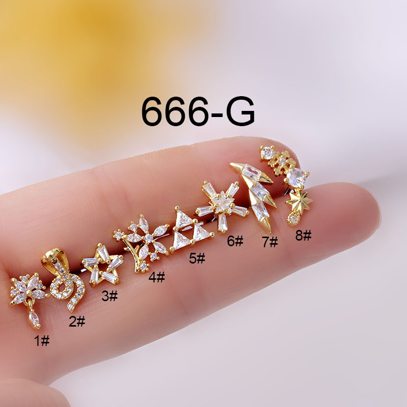Женские серьги-гвоздики из нер – обзор и цена Body Jewelry Trend