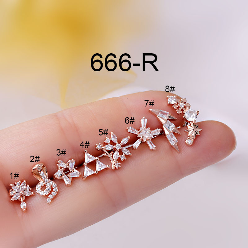 Женские серьги-гвоздики из нер – обзор и цена Body Jewelry Trend