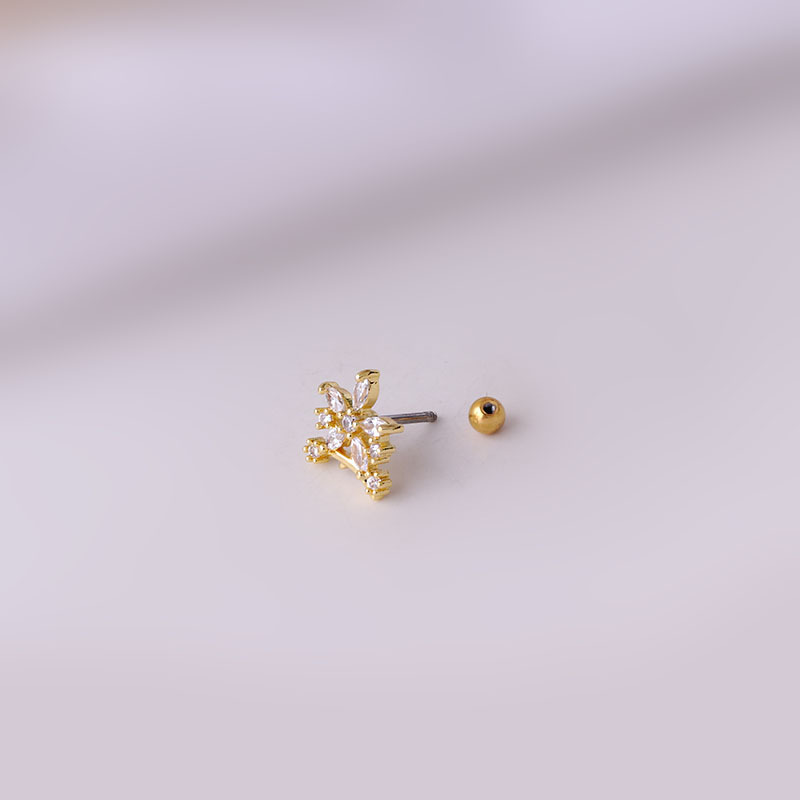 Женские серьги-гвоздики из нер – обзор и цена Body Jewelry Trend