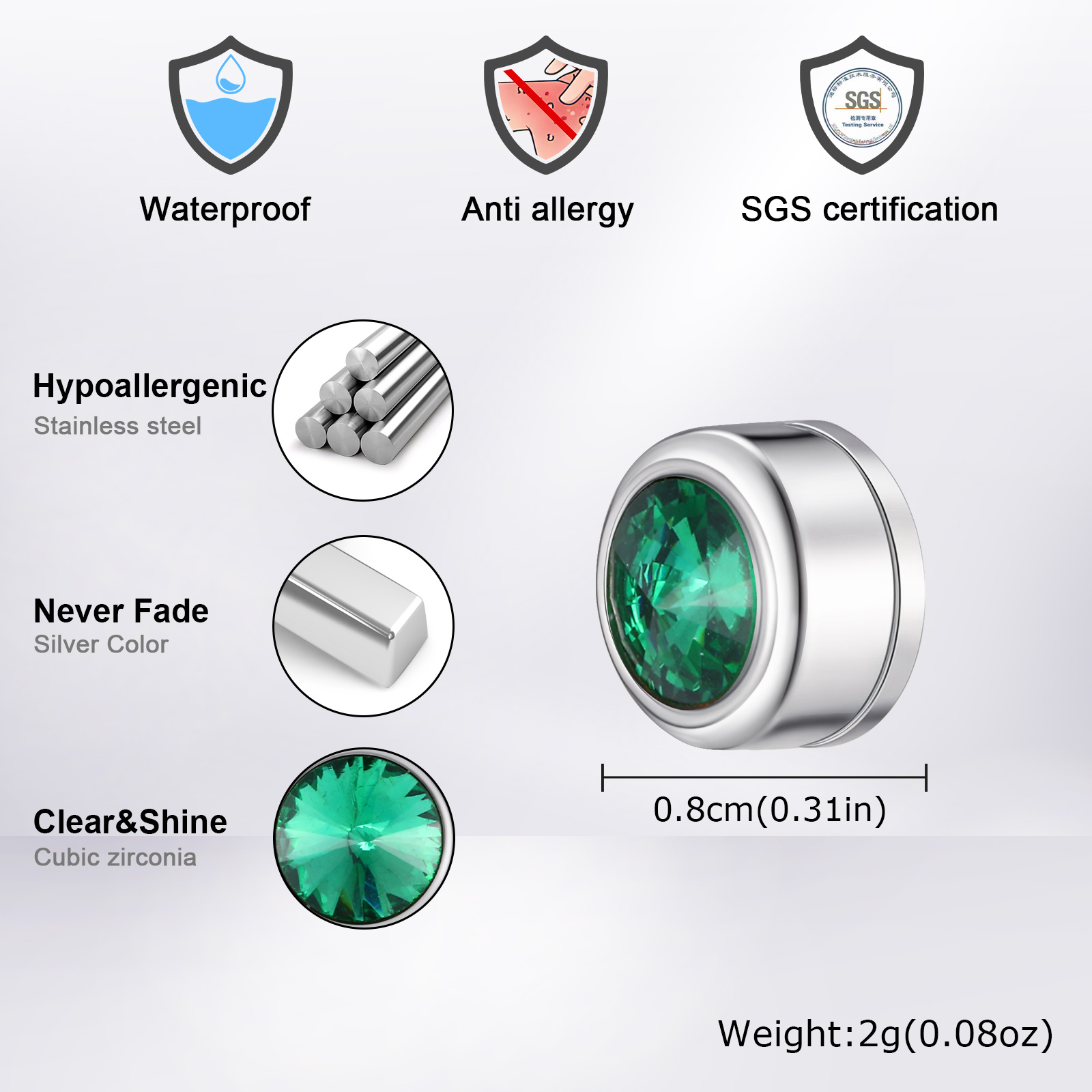 Мужские магнитные серьги-гвозд – обзор и цена Body Jewelry Hypoallergenic