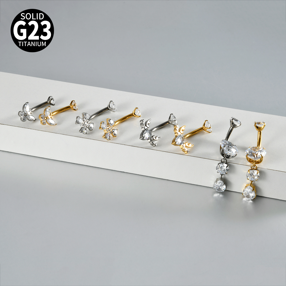 1 шт., титановый цветок/бабочк – обзор и цена Belly Bar Titanium