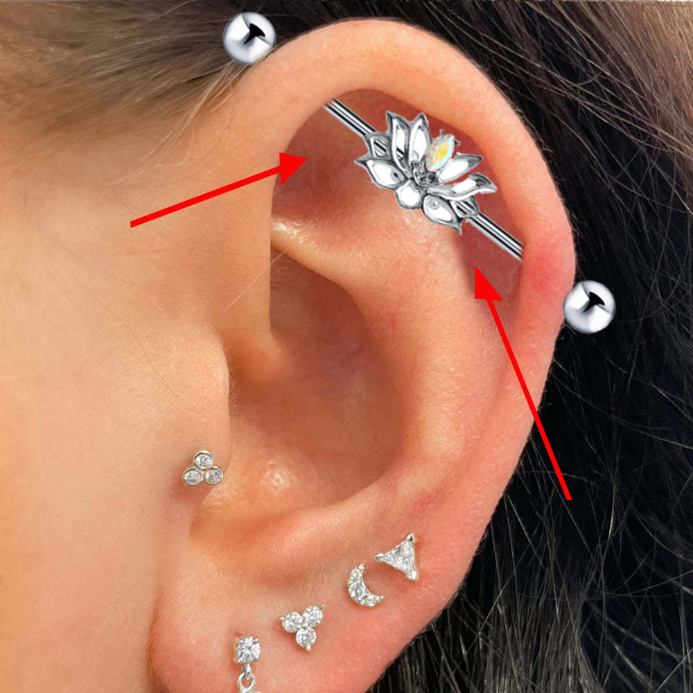 1 шт., промышленные пирсинг со – обзор и цена Body Jewelry Trend