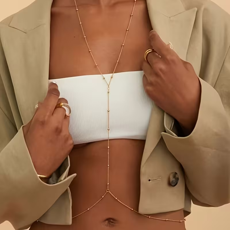 Модная простая цепочка с бусин – обзор и цена Body Jewelry For Sale