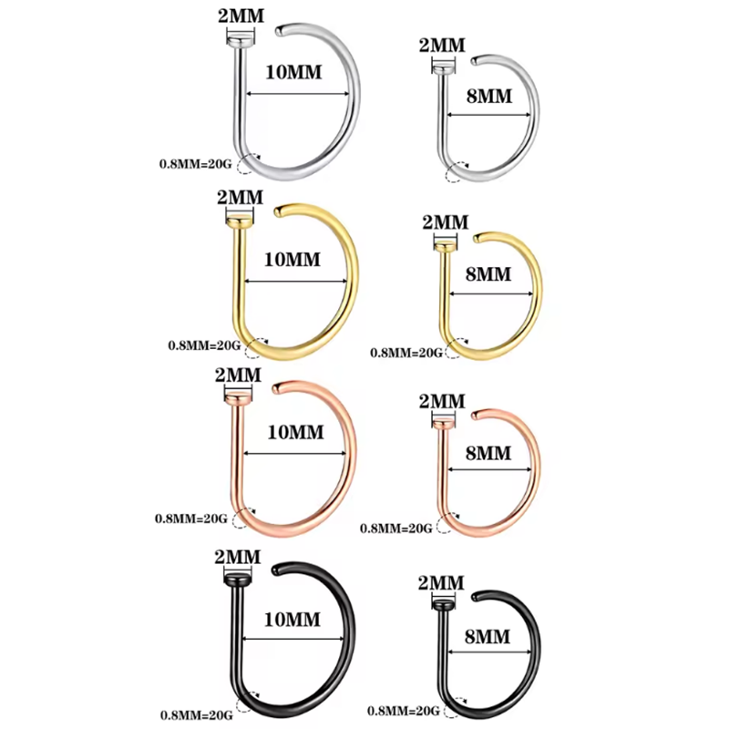 Кольцо для носа с винтовым кре – обзор и цена Body Jewelry Hypoallergenic