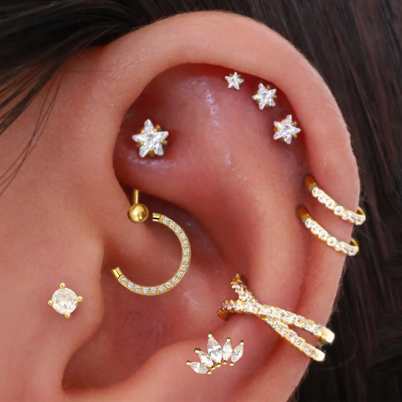 Женские серьги-спирали для пир – обзор и цена Body Jewelry Trend